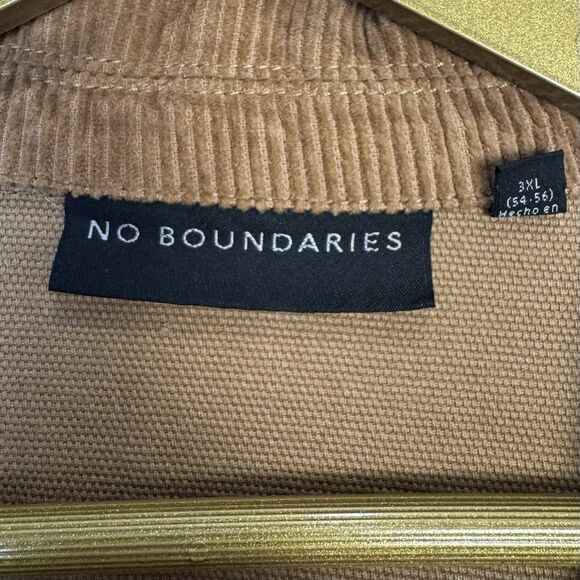 No Boundaries Canvas Duck Jacket Mens 3XL Brown Corduroy Barn Chore Y2K - Picture 8 of 11